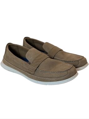 Clarks Men's Flexway Band Sand Suede Slip On Loafers Size 9.5